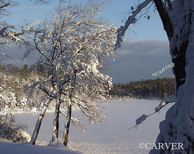 Winter Textures
Taken the day after a blizzard this shot shows how snow can reshape and change a landscape. 
(The light helps too!)
Keywords: Hoods Pond; winter; blizzard; photograph; picture; print